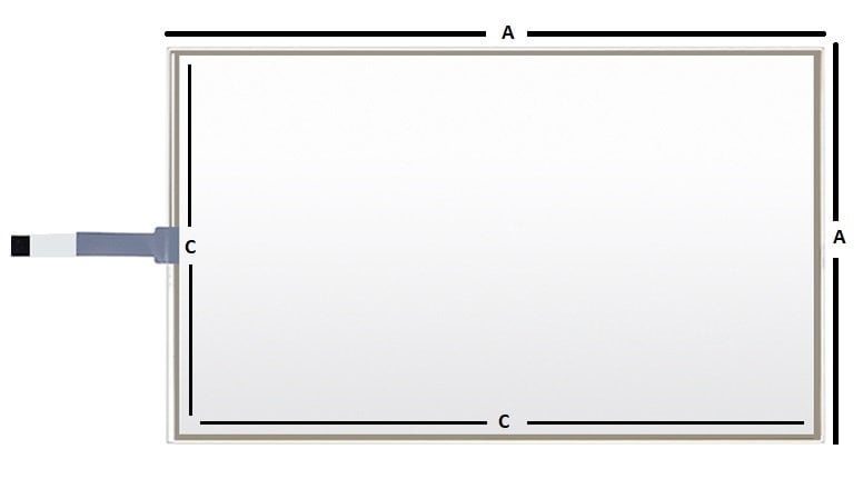 Dokunmatik Panel 3.5 inç 4 Telli Rezistif Panel